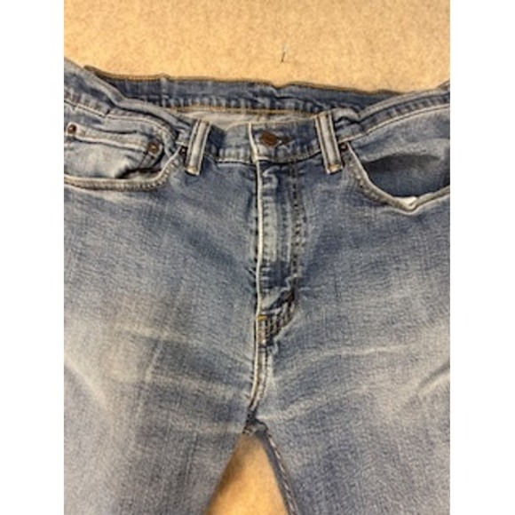 Levis 505 Regular Fit Straight Leg Mens Jeans Blue Denim W34 L32 - Picture 3 of 6